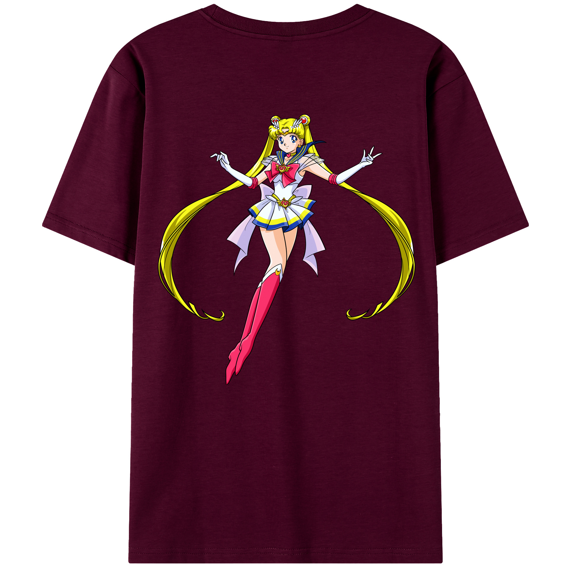 （画像用） 美少女戦士セーラームーン 月野 うさぎ つきの うさぎ Sailor Moon Tsukino Usagi レディース半袖Tシャツ(バックプリント)